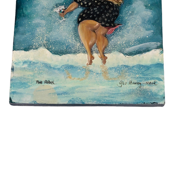 Reco Mini Views Collection 3D Wall Art The Rebel Blue Painting Jill Haney Neal - Picture 3 of 6